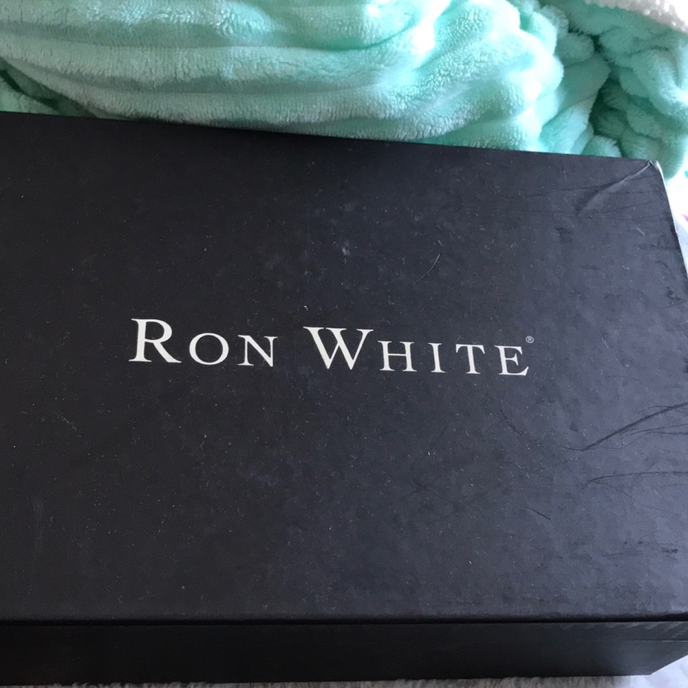 Ron White leather leopard calf hair loafers